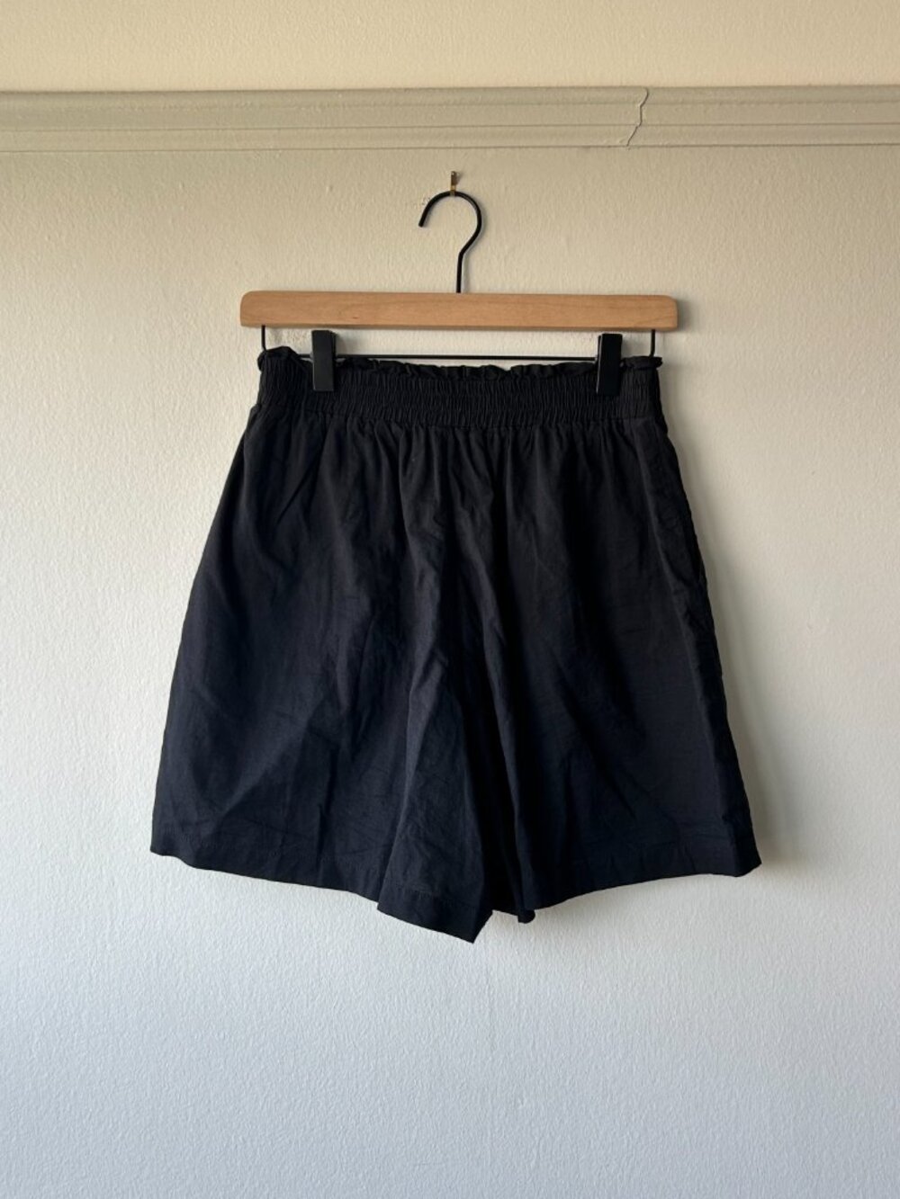 Modern Citizen Paperbag Waist Pull-On Organic Cotton Black Shorts Size S - Picture 4 of 9